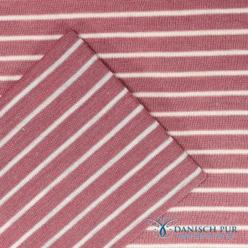 Preview: Bio Wolle/Seide - Altrosa - ungleiche Streifen - 2024